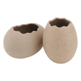 Vasi 2 Pz Piccolo Guscio D'uovo Vaso Norse Decor Piantare Creativo Fiore Cactus Chic Casa Piante di Coltura Idroponica Vaso di Ceramica Ornamento