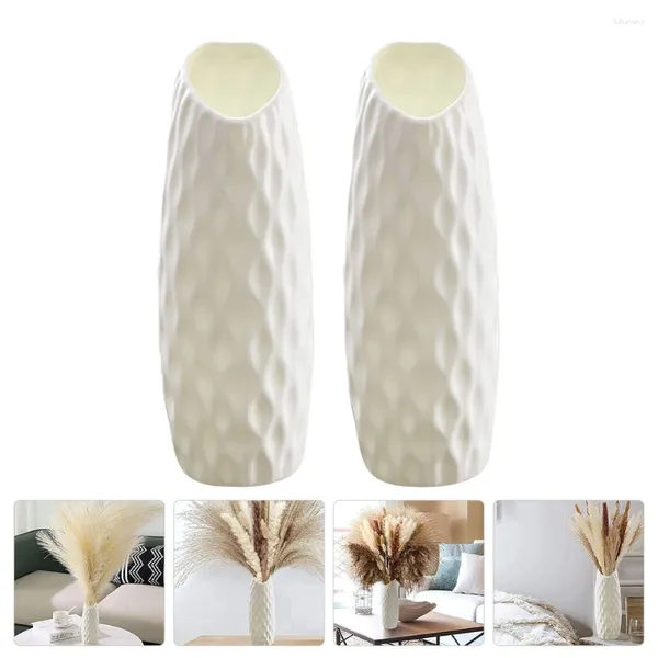 Vases 2 pcs vase pour décoration du support de fleur simple décorations de conception fleurs contenant décoratif plastique moderne