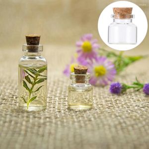 Vazen 20 PCS Mini Food Containers Cork Glassfles gekurk opslag Jar Gift Drift Small Gems Diy Creative Message