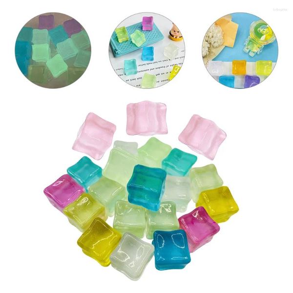 Jarrones 20 PCS Simulados Cubos de hielo fluorescente Decoraciones de la casa Home Props Faits PP PP PP Decorativo Bebé