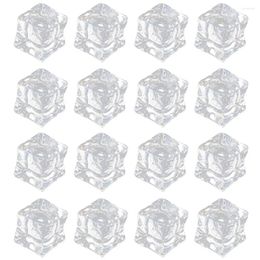 Vases 200 PCS Simulater Ice Mini Vase Vase réutilisable Faux Cubes accessoires acryliques artificiels clairs