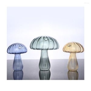 Vazen 2023 Ontwerp Mushroom Glass Vaasfles Creatief Hydroponic Bloemtafel Eenvoudige decoratie