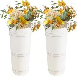 Vases 2PCS Métal Sticks Sticks Stand Flower Bucket Modern Mini Mini Umbrella Retro Retro Holder Floor Vase for Home Decor