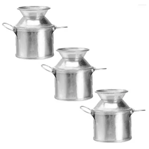 Vases 3 PCS JAIE JUCK POUR TIN MINI MINI JARDINGING SMELLE VASE DÉCOR POUR FOLLES POTS DÉCORI