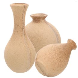 Vases 3 PCS Vase en bois Office Deccore DIY Moule de bricolage Matériaux faits à la main