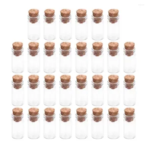 Vases 30 pcs souhaitant bouteille mini bouteilles en verre transparent petites bouchons simples bouchons transparents