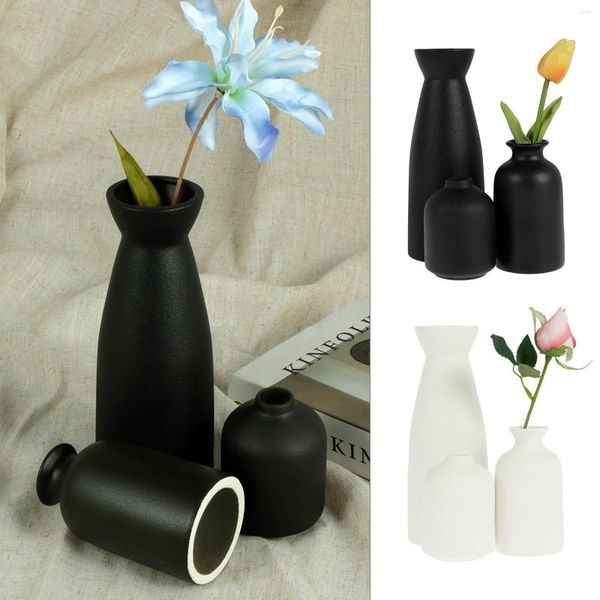 Vases 3 pièces ensemble de vase en céramique pour herbe de pampa décoratif fleur ornement minimaliste élégant ferme