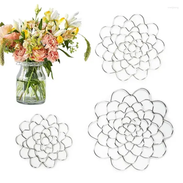 Vases 3pcs Arrangement de fleurs Porte-tige en spirale Réutilisable Floral Insert Bouquet Bague Ikebana pour vase