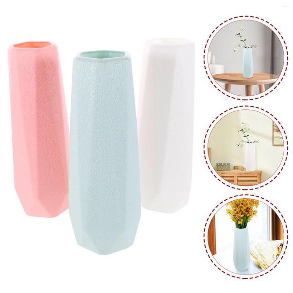 Vases 3pcs Vase géométrique Vase décoratif Fleur Incassable Décor de conteneur