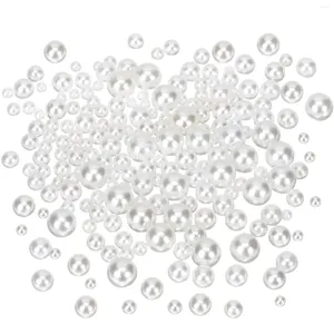 Vazen 440 PCS Make -upaccessoires Parel Vaas Bubble Lijm Geen gat ornamenten Witte kralen Crafting Decor