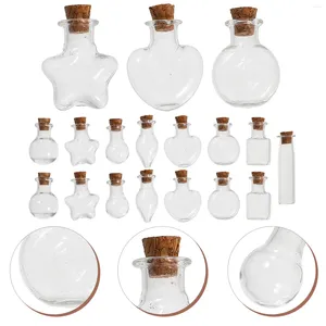 Vases 48 pcs mini bouteille en verre minuscules bouteilles Jar Small flacons bouchons