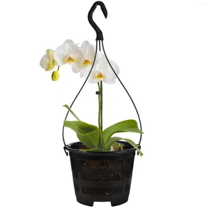 Vazen 5 Sets Hangende Wastafel Voor Orchideeën Potten Grote Planten Muur Bloempot Indoor Cache Zwart Tuinieren Accesorries