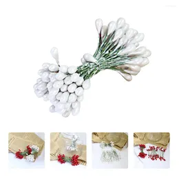 Vases 500 PCS Mariage Décoration de Noël Décoration artificielle Garland Garland Red Berry Tides Branches Fer Fil Floral Staming