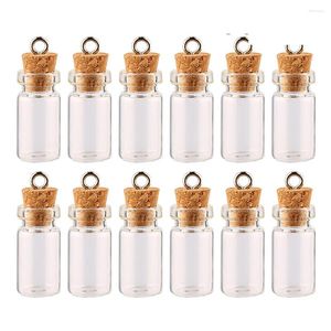 Vases 50pcs 15 ml Clear Small Mini Mini Verre Both Wish Bottles pour Message Mariages Favors Party With Cork Stoppers Coucle