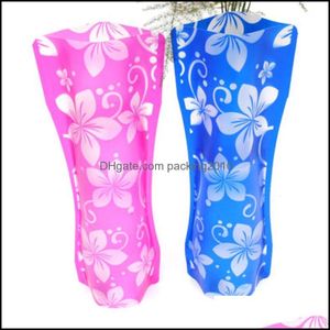 Vases 50 Pcs Creative Clair Pvc Vases En Plastique Sac À Eau Écologique Pliable Fleur Vase Réutilisable Maison Fête De Mariage Décoration Drop Dheox