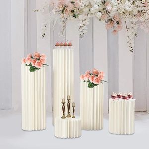Vases 5pcs Colonne de piliers de vase en carton pour la décoration d'événement de fête de mariage support de fleur florale