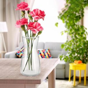 Jarrones 6 PCS 8''Tall Clear Flower Florero Boca Ancha Cristal Vidrio Moderno Estilo Boho Decorativo Para Centros De Mesa A Granel Alto