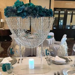 Vazen 60 cm/110 cm) kristal acrylbloemstand bruiloft decoratie hoofdtafel ornamenten middelpunt yao1240