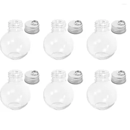 Vases 6pcs Bulbe Jar Clear Remplable Candy Bottle Christmas Ornements Bulbes Water Bulbes