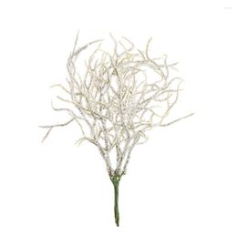 Vazen 6pcs/bundel Wit gras Snow Pine Branch Simulatie Bloemen kunstmatige planten bruiloft ornamentfeestje voorraad kerstdecor