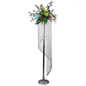 Vases 6pcs) Grand Lustre En Cristal Table Top Flower Stand Centres De Table Pour La Décoration De Mariages Yudao1880