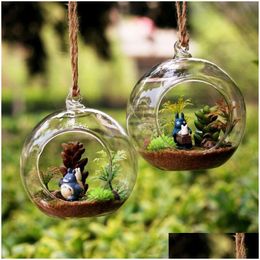 Vazen 8 Cm Creatieve Hangende Glazen Vaas Succent Air Plant Display Mti - Vleesfles Bruiloft Decoratie Benodigdheden Drop Delivery Home Gard Otdts