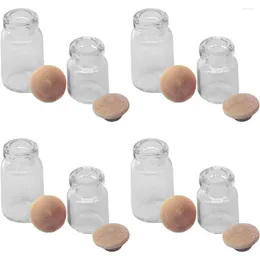 Vazen 8 stuks miniatuur eten en spelen glazen pot flessen speelgoed kleine huisdecoratie voor kinderen houten ornament kind