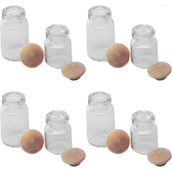 Jarrones 8 PCS Miniature Food and Play Glass Jar Bottle For Kids House Supplies Bottles Juguetes Niño