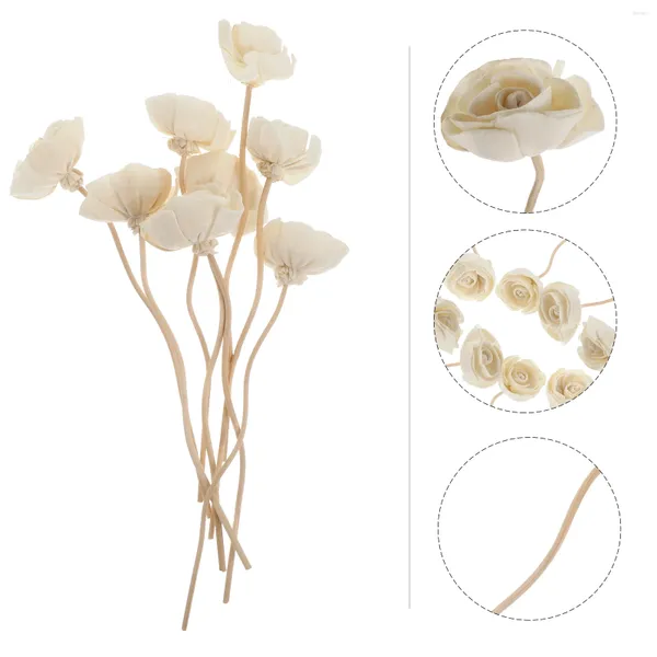 Jarrones 8pcs palitos de flores de ratán fragancia natural de aroma de aroma de aroma de caña