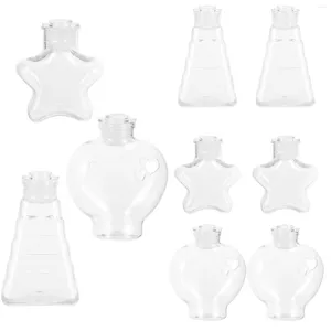 Vases 9pcs Petites Bouteilles à Souhaits Plastique Miniature DIY