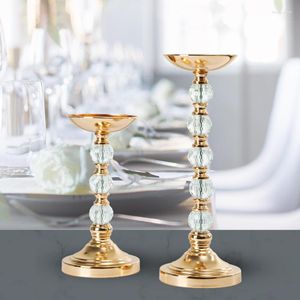 Vazen Acryl Kristal Kralen Bloemenrek Gouden Vaas Voor Bruiloft Tafel Centerpieces Home El Arts Decoratie Stand