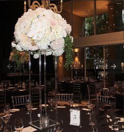 Vases Acristal Fleur Vase Clair Table Centres De Mariage De Luxe Floral Stand Colonnes Pour La Décoration De Mariage