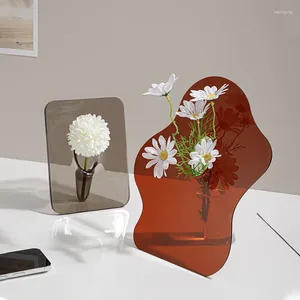 Vazen esthetisch acrylbloemvaas po frame helder modern klein voor tafel boekenplank wonen