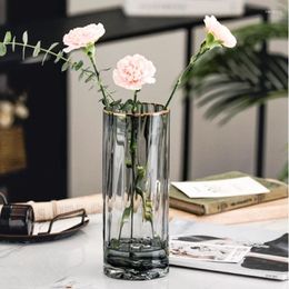 Vases Terrarium esthétique grand minimaliste Transparent nordique Vase Design Ikebana Hogar Y décoration décorations de salon