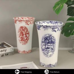 Vases American haut de gamme en céramique Vase Vase Room TV Cabinet Table Fleur Decoration Red Tiger Family COMPTOP