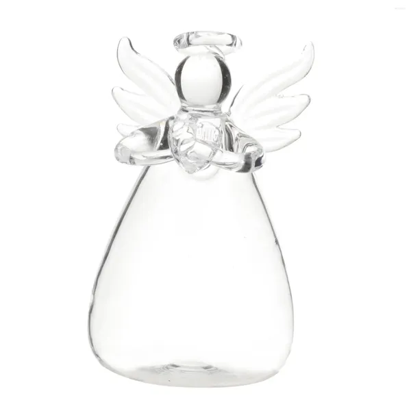 Jarrones Angel Flower Vase Bud Clear Glass para la mesa de comedor casera Boda