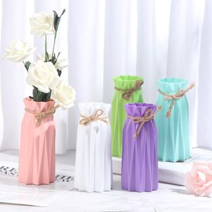 Vazen Anti-Ceramic Vase Home Decoratie Europese stijl Plastic bloemenmand in de Europese stijl Anti-fall Creative Wedding Anti-Fall