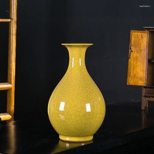Vases Antique Glace Céramique Vase En Céramique Moderne Simple Style Chinois Décorations De Salon Jingdezhen Ornements En Porcelaine