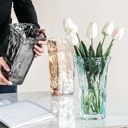 Vases en verre aquatique Vase moderne et luxueux de style espagnol de style espagnol décorations de salon transparent floral hydroponique