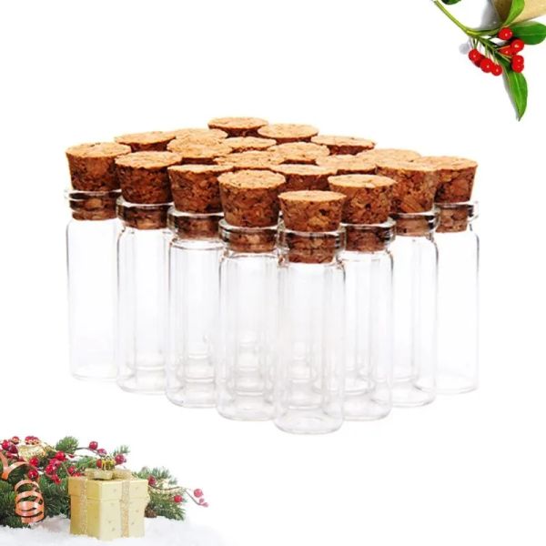 Vases Art Crafts Glass Bottle Party Favors Cork Stopper Jar Bouteilles Clear Botters For Drop Livrot Home Garden Decor DH1TX