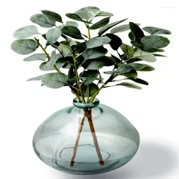Vazen Kunstmatige Groene Eucalyptus In Geblazen Glazen Vaas Aardbei Decor Mini Jarron Plant Terrarium Luxe Thuis Geometri