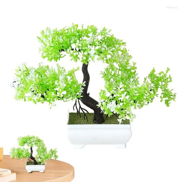Vases plantes artificielles bonsaï petit pot d'arbre fausse plante fleurs en pot ornements pour la décoration de table de chambre à la maison El décor de jardin