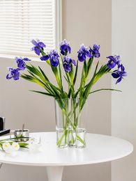 Vazen kunstmatige paarse bloem-de-luce decoratieve woonkamer bloemen meubels gecombineerd tv-kast bloem vaas nep