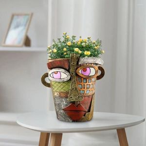 Vases Bathroom Decorative Pot Vintage Women Head Planter pour plantes extérieures intérieures succulentes Herbes Résumé Face à la maison