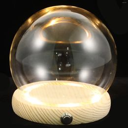 Vazen Klok Lampenkappen Handgemaakte glazen afdekking Koepel met gloeiende voet Roos Display Versiering voortreffelijk Delicaat
