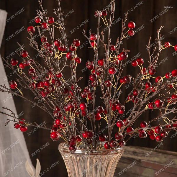 Vases Berries Fruit bionic faux bouquet salon table de salle à manger insert des décorations de plans floraux séchés accessoires décoration
