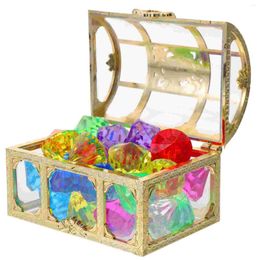 Vases Big Crystal Box Treasure Child Kid Toys Girls Girls Pirate Projets sur le thème acrylique Gemmes en diamant