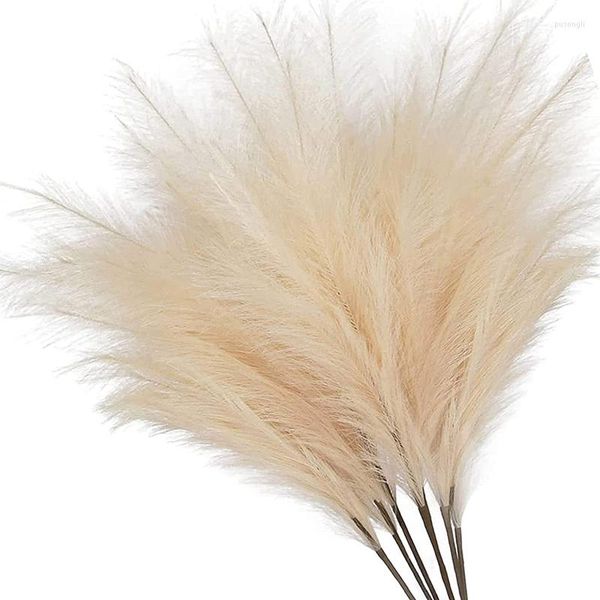 Jarrones Big Tall Fluffy Faux Bulrush Reed Grass para el relleno del jarrón Hogar Sala de estar Cocina Boda