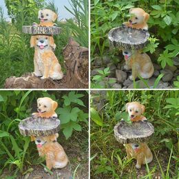 Vases Bird Garden Ornement Unique Resin Dog Dog HEdgehog Bird Bath Feeder pour décor Cute Nature Fashionable
