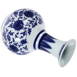 Vases Vase en porcelaine bleu et blanc Arrangement de fleurs vintage Central Desktop Ceramics Table Centre maître
